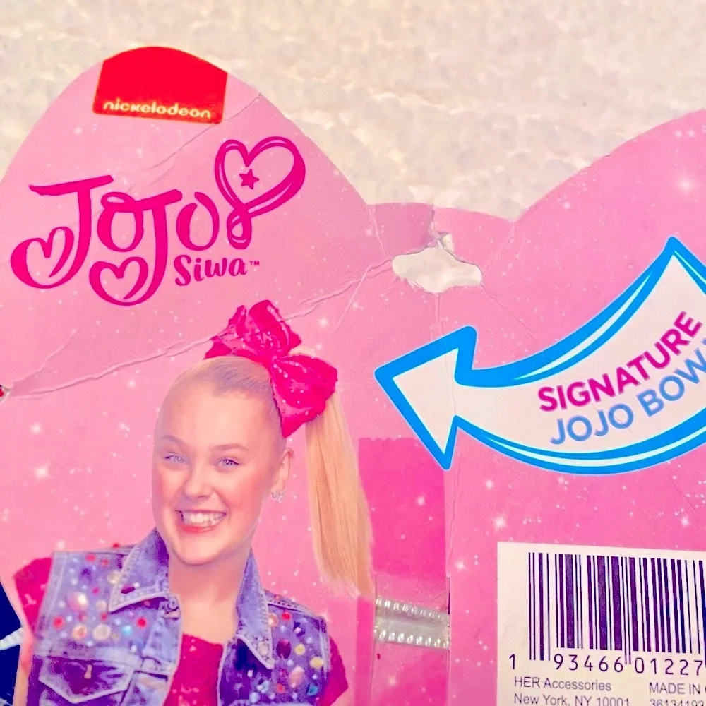 JoJo SIWA Red & White Diamond 7” Hair Bows ❤️ Bundle of Two